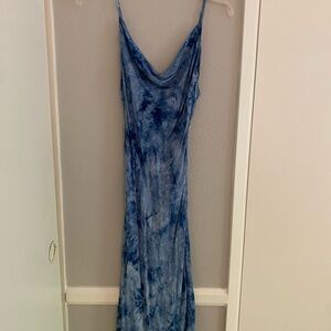 Cotton Candy Blue Tie-Dye Dress